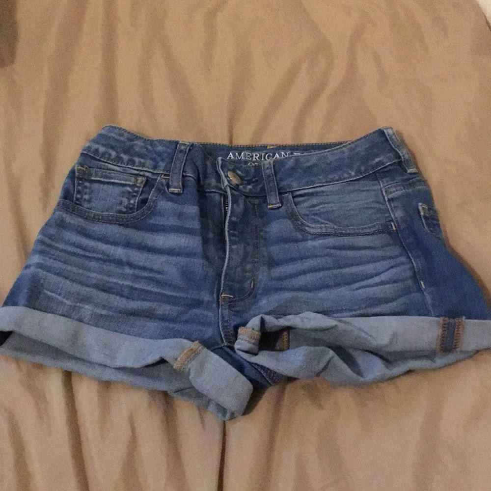 American Eagle high rise shortie shorts